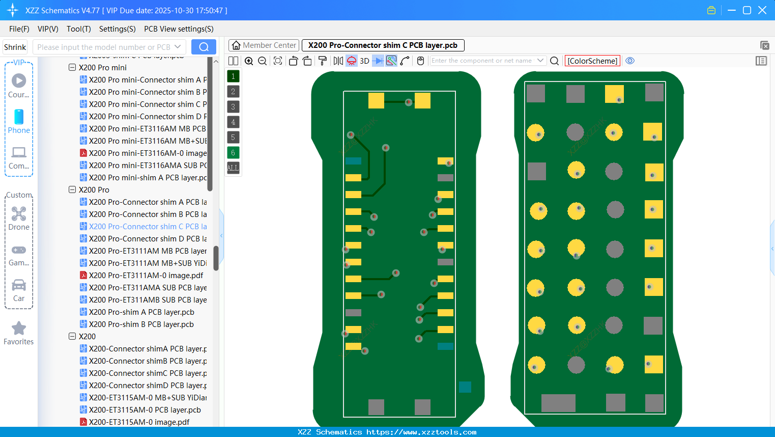 VIVO X200 Pro-Connector Shim C PCB Layer